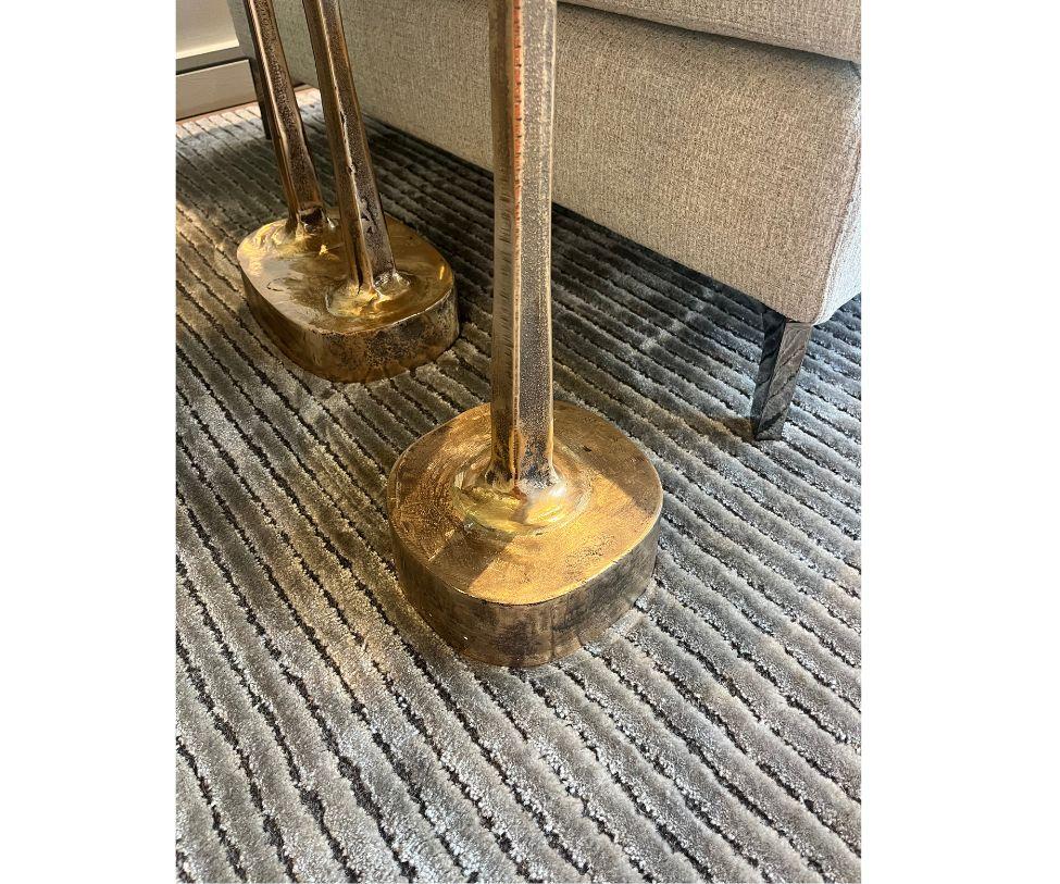 Modern Henge Small Mushroom Side Table Bronze by Yabu Pushelberg