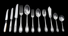 Henin - 138pc. Antique Louis XVI French 950 Sterling Silver Flatware Set !