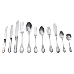 Henin - 138pc. Antique Louis XVI French 950 Sterling Silver Flatware Set !