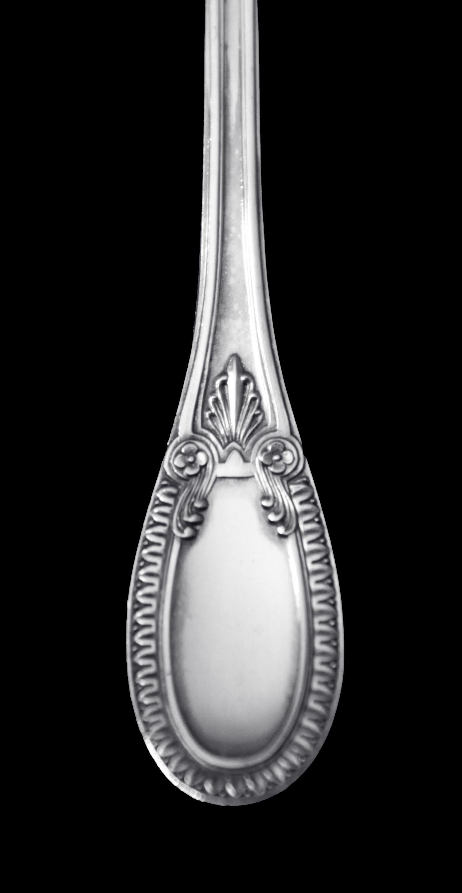 Henin - 138pc. Antique Louis XVI French 950 Sterling Silver Flatware Set For Sale 5