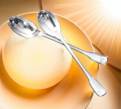 Henin Freres - 9 Antique French 950 Sterling Silver Flatware Serving Pieces