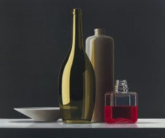 Composition with dish -21st Century Contemporary Stilllife Painting
