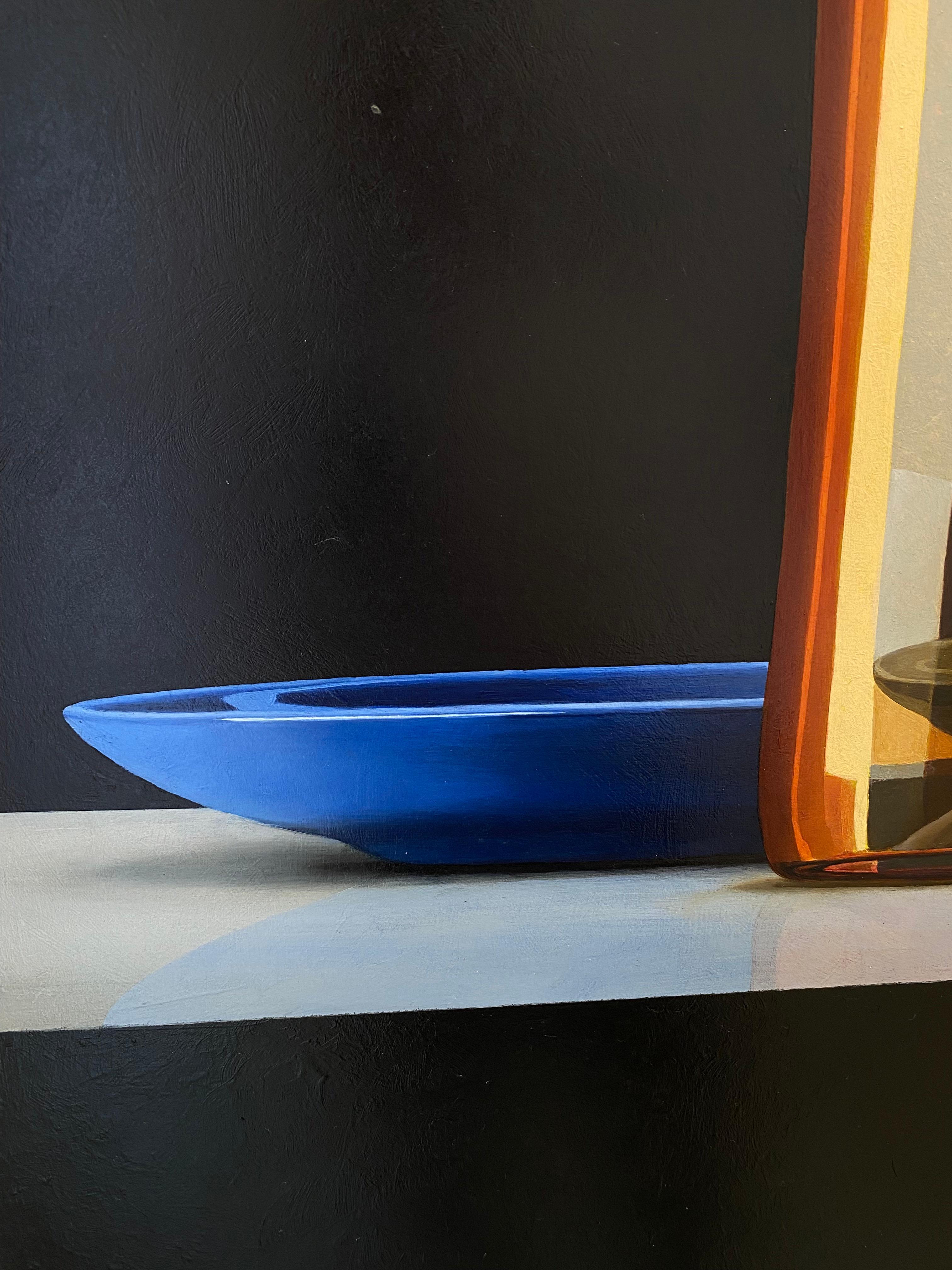 Henk Boon 
Composition with Wiskey Bottle
Oil on wood
96 x 80 cm
Frame included 101,5 x 85,5 cm  

The still-life paintings of Dutch painter Henk Boon show an abstaction of reality. 

Painted and composed so precisely and carefully that it is a