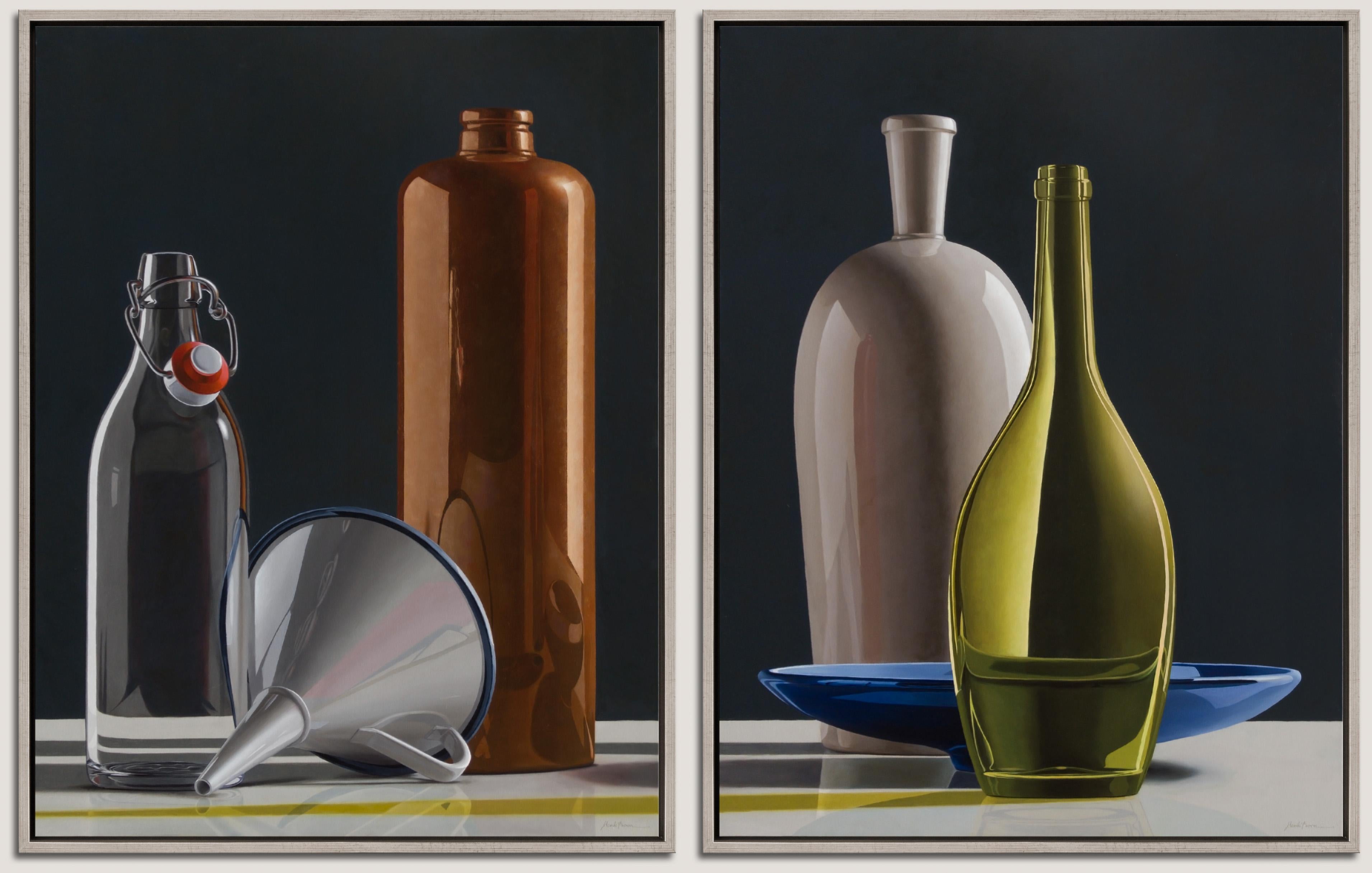 Henk Boon Figurative Painting - Diptych- 21st Century Contemporary Modern Realistic Dutch Still-life  Painting 