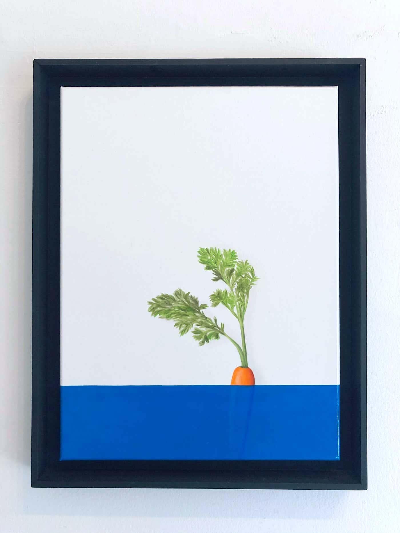 Blue Sea Bunny, Mine-original realismus wildlife öl gemälde-zeitgenössische kunst im Angebot 1