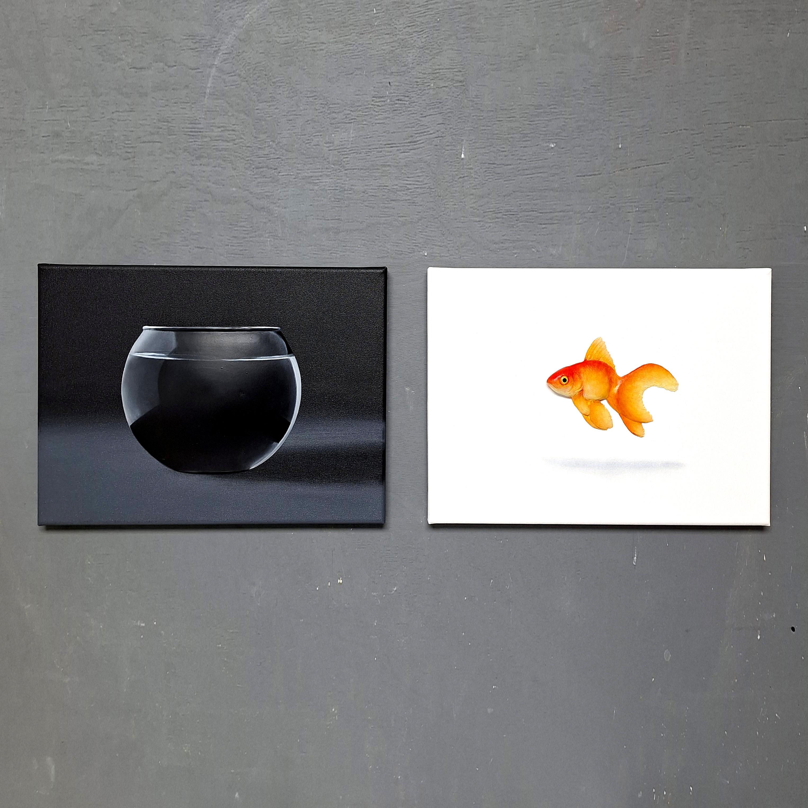 Außerhalb Ihrer Komfortzone-originale realistische Porzellanmalerei-zeitgenössische Kunst