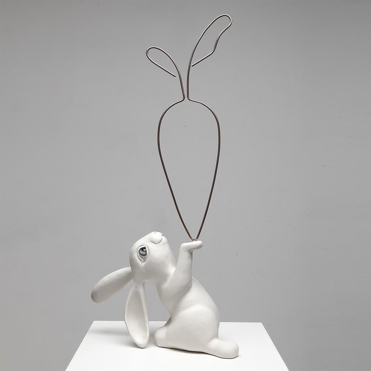 24 Carrot Gold- Original realism wildlife sculpture artwork-contemporary Art For Sale 1