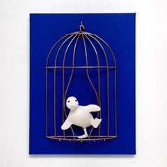 Break Free Duckling-originale realistische Skulptur-Gemälde-zeitgenössisches Kunstwerk
