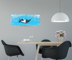 Lapin-rêveur-original réalisme faune sculpture peinture - Art contemporain