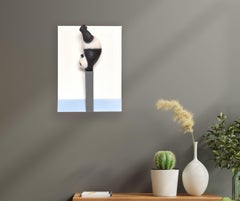 DOWNSIDE UP - original realism wildlife sculpture 3d artwork - contemporary art