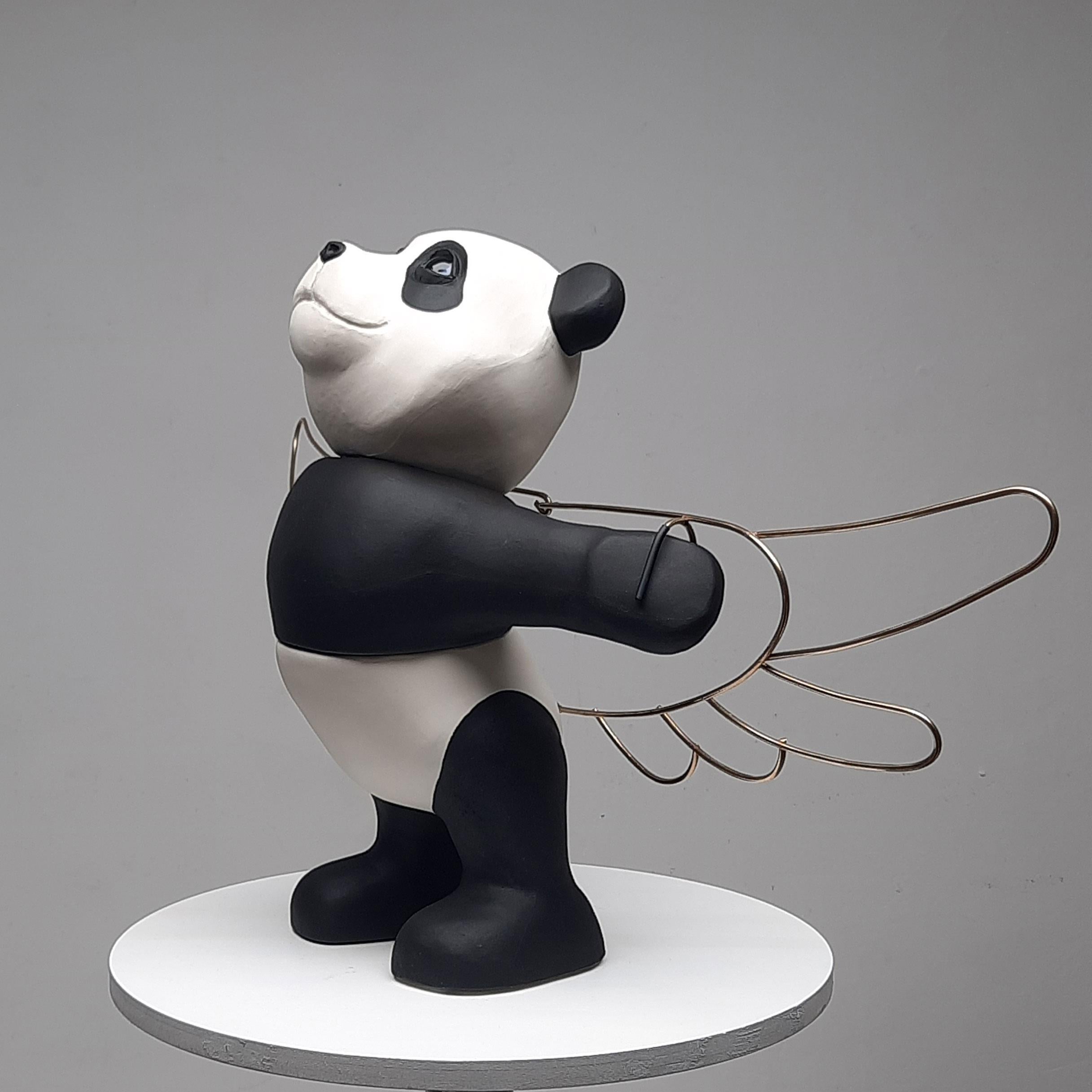 Dreamer Panda-original realism wildlife sculpture-artwork-contemporary Art For Sale 1