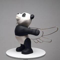 Panda contemporain-sculpture animalière réaliste-œuvre d'art-art contemporain