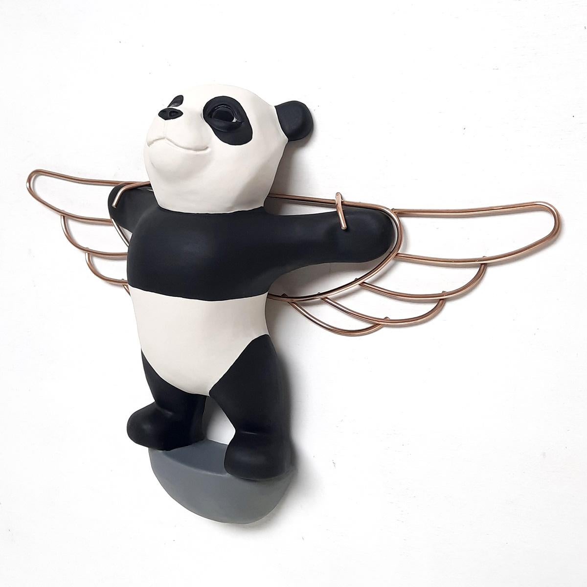 Fühlen Sie sich wie fliegen-originelle realistische Skulptur aus der Tierwelt-Kunstwerk-zeitgenössische Kunst – Sculpture von Henk Jan Sanderman