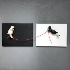 Leap of Faith-original realism wildlife sculpture-painting-artwork-contemporary