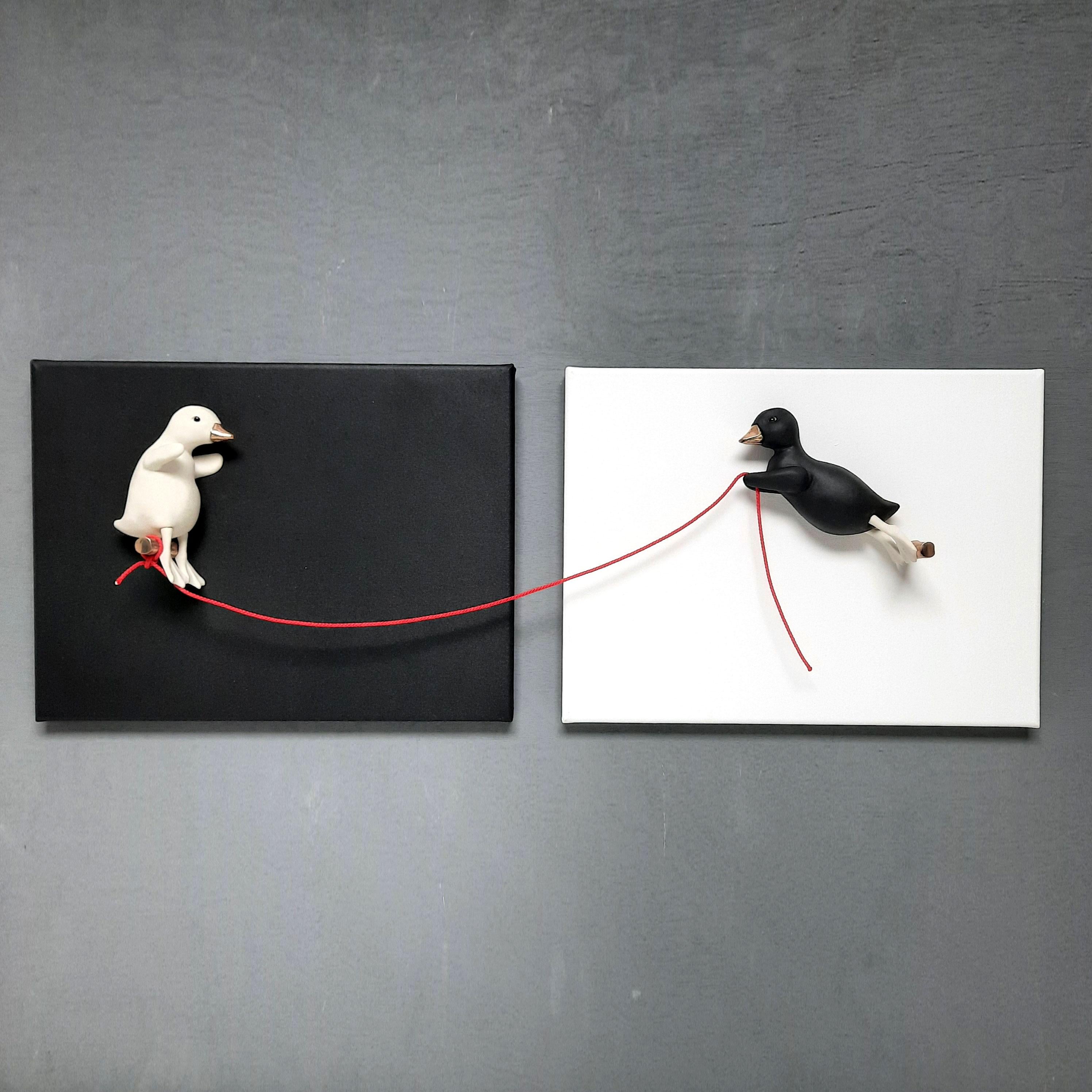 Leap of Faith-original realism wildlife sculpture-painting-artwork-contemporary