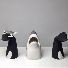 Life is too Short Enjoy - contemporary wild animal sculpture free standing art