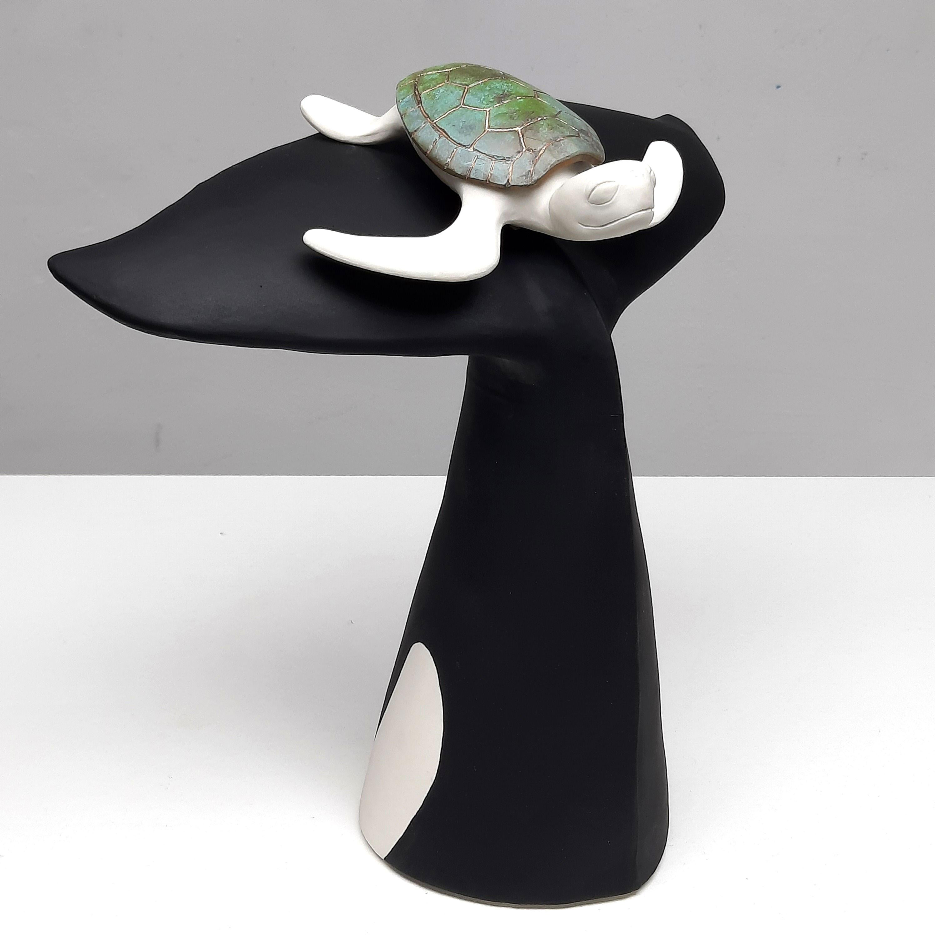 Das Leben ist zu kurz Enjoy II-originelle realistische Skulptur in freier Natur-zeitgenössische Kunst (Zeitgenössisch), Sculpture, von Henk Jan Sanderman