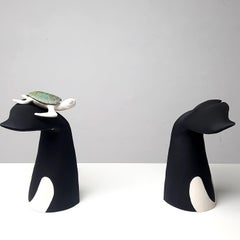 Life is too Short Enjoy II-original realism wildlife sculpture-contemporary Art