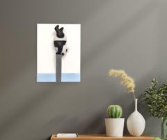 UPSIDE DOWN - original realistische Wildtier-Skulptur 3d Kunstwerk - zeitgenössische Kunst