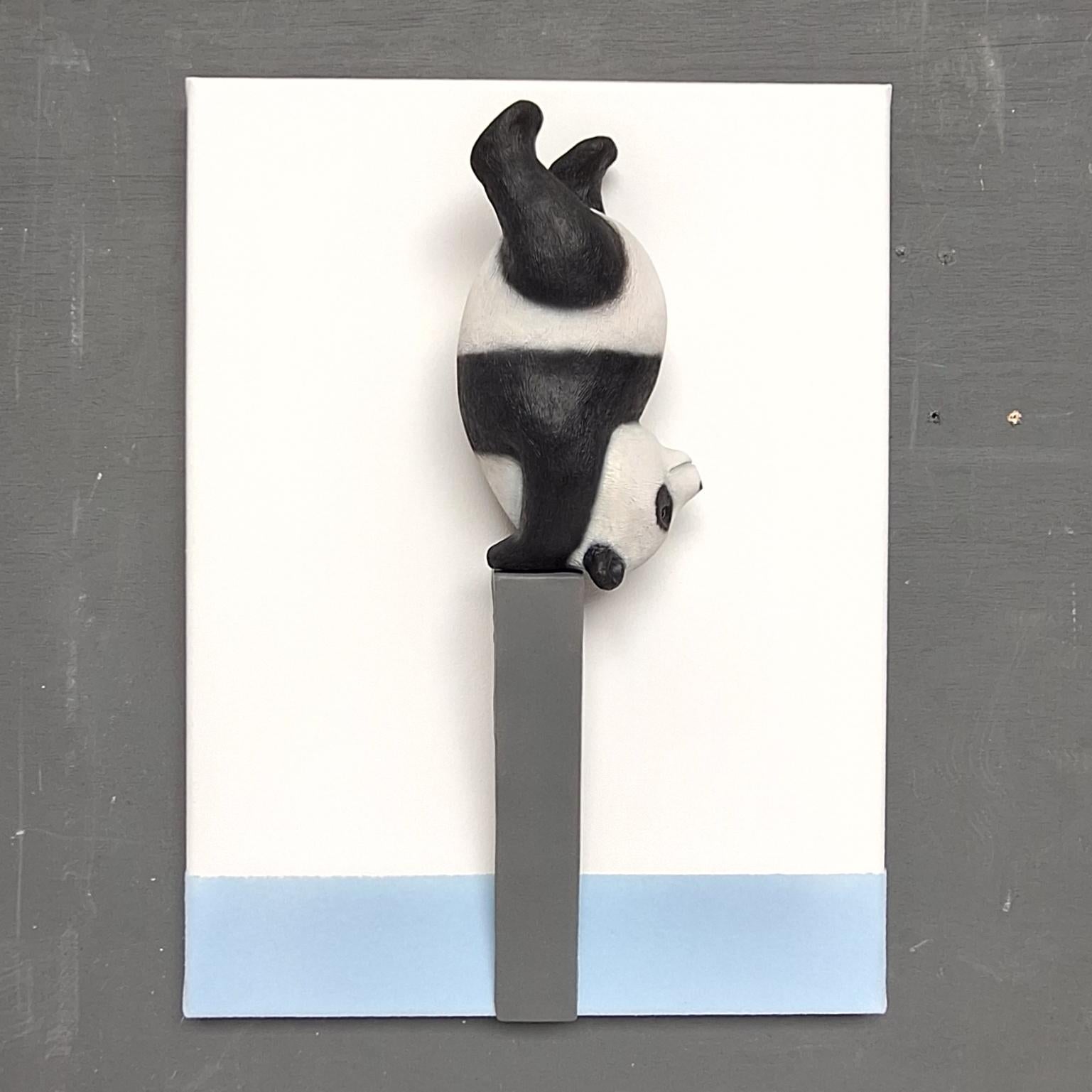 UPSIDE DOWN - original realism wildlife sculpture 3d artwork - contemporary art