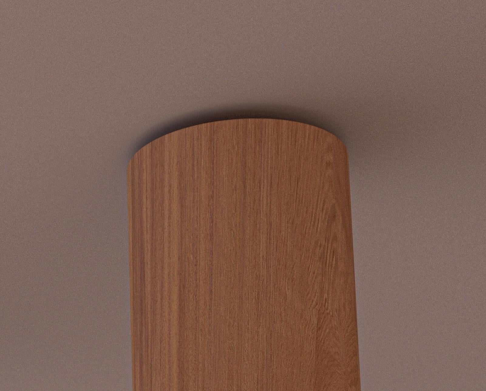 Modern Henka Iroko Wood Spotlight by Alabastro Italiano For Sale