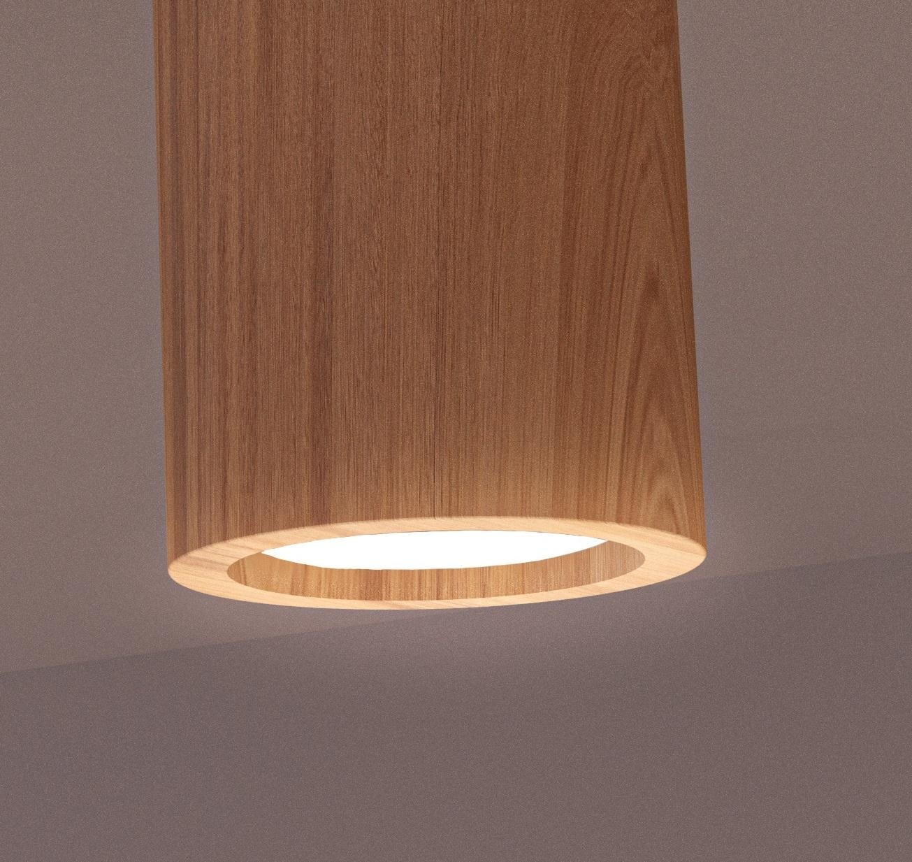 Henka Iroko-Holz-Leuchte von Alabastro Italiano (Italienisch) im Angebot