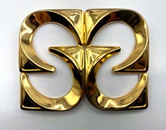 Henkel & Gross, Germany 1972 Modernist Gold Brooch