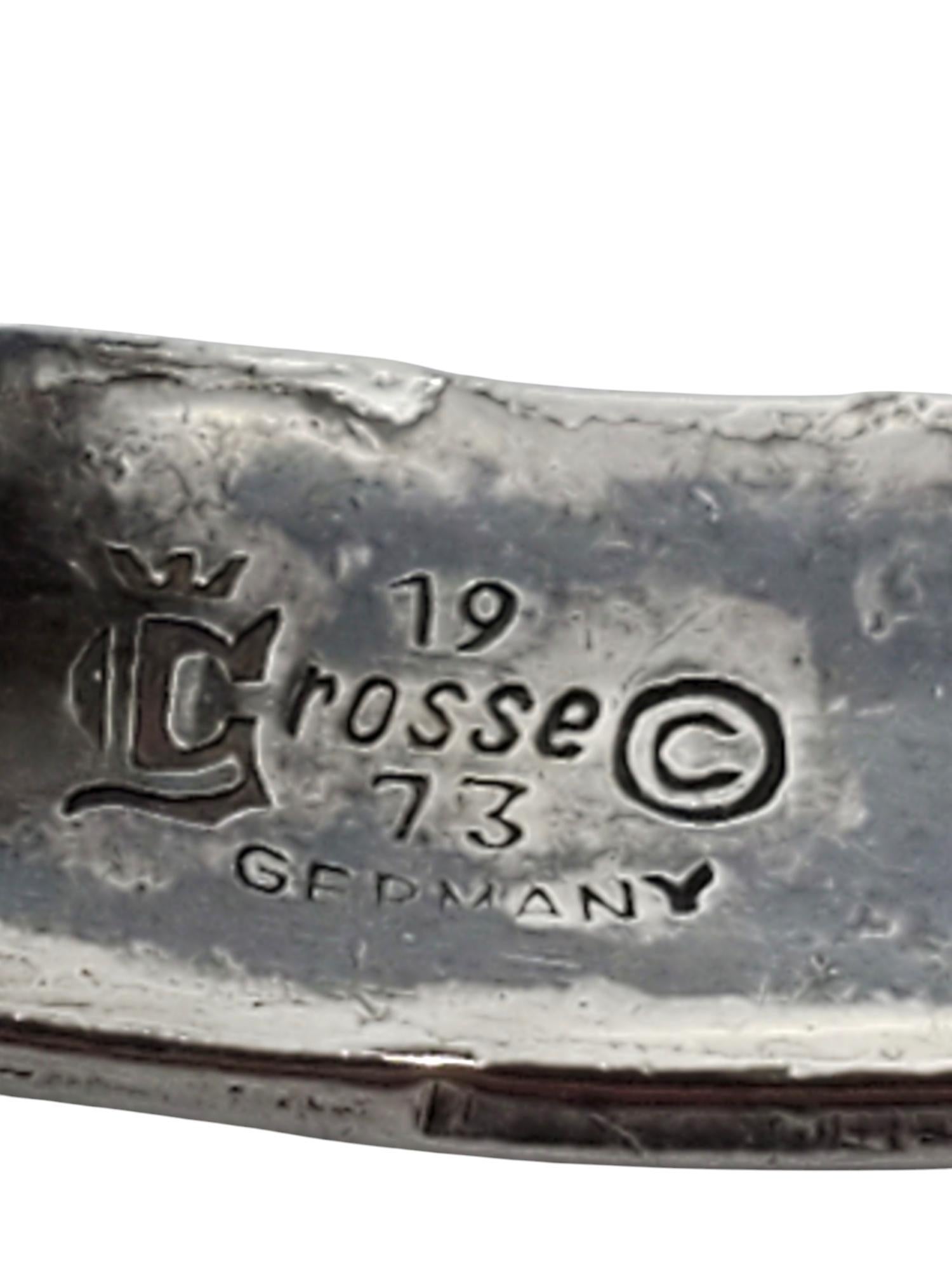 Henkel Grosse Germany 1973 Sterling Silver Choker Necklace #19584 For Sale 3