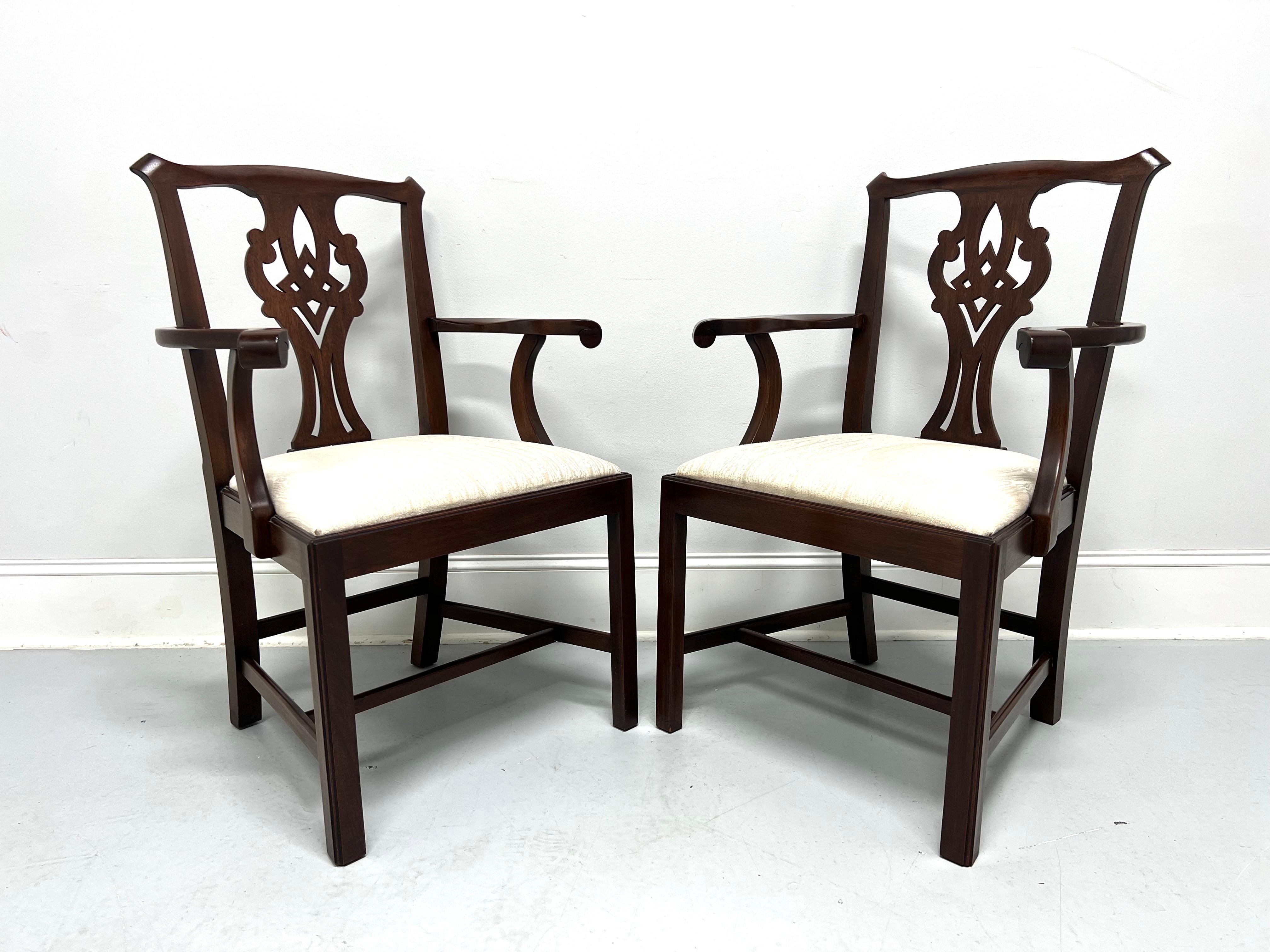 HENKEL HARRIS 101A 29 Mahogany Chippendale Dining Armchairs - Pair 6