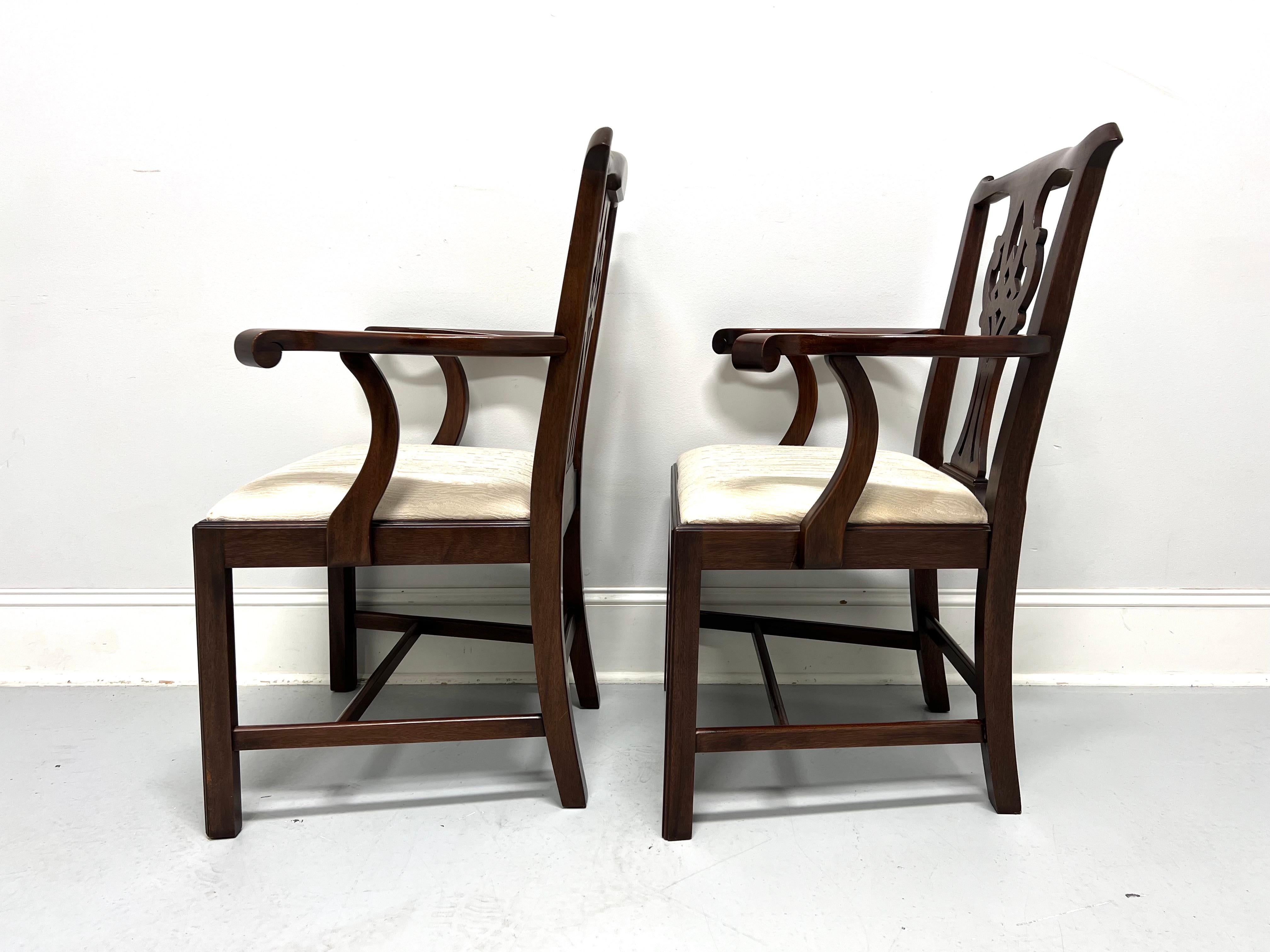 20th Century HENKEL HARRIS 101A 29 Mahogany Chippendale Dining Armchairs - Pair