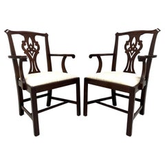 HENKEL HARRIS 101A 29 Mahogany Chippendale Dining Armchairs - Pair