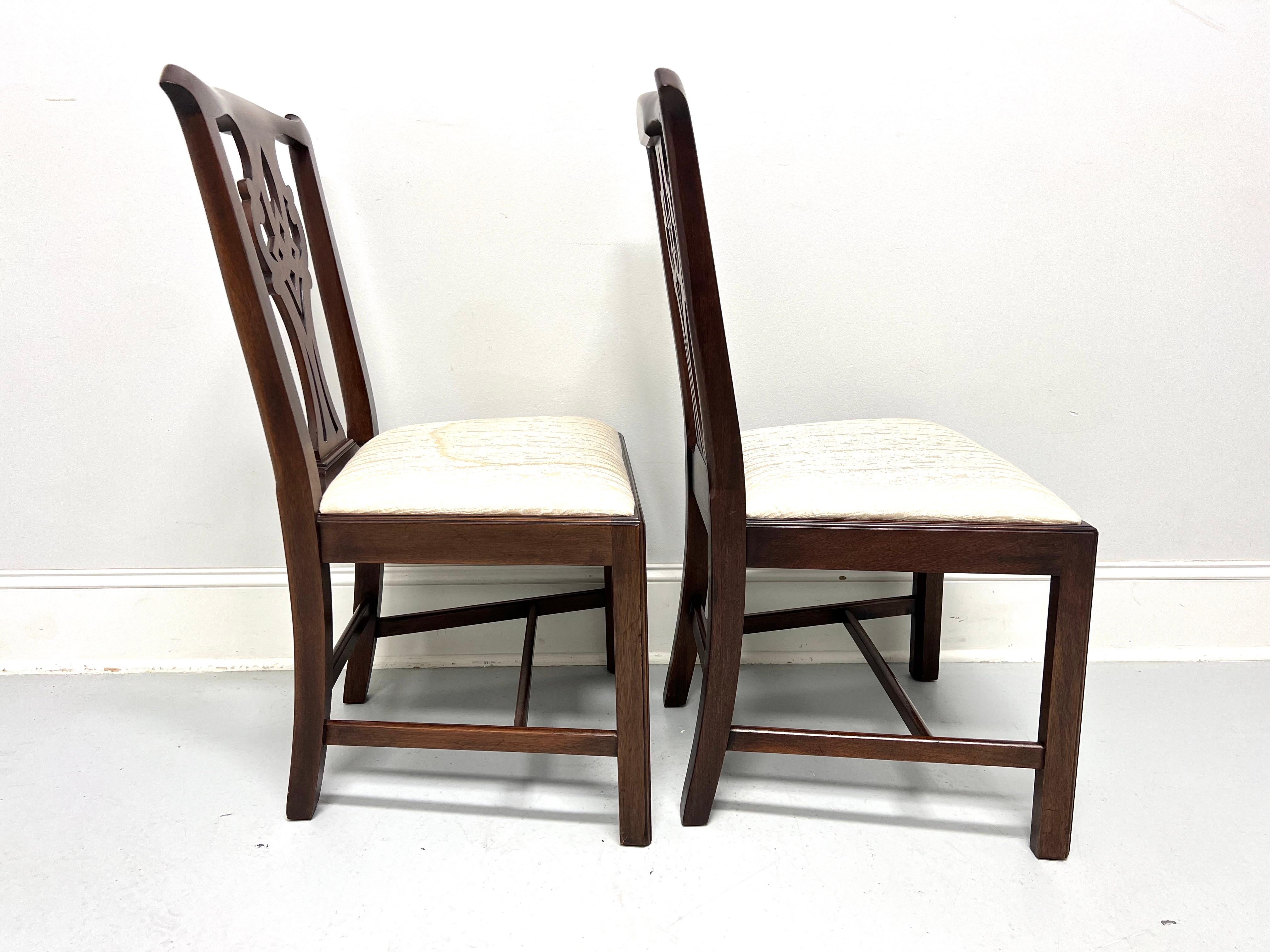 American HENKEL HARRIS 101S 29 Mahogany Chippendale Dining Side Chairs - Pair A