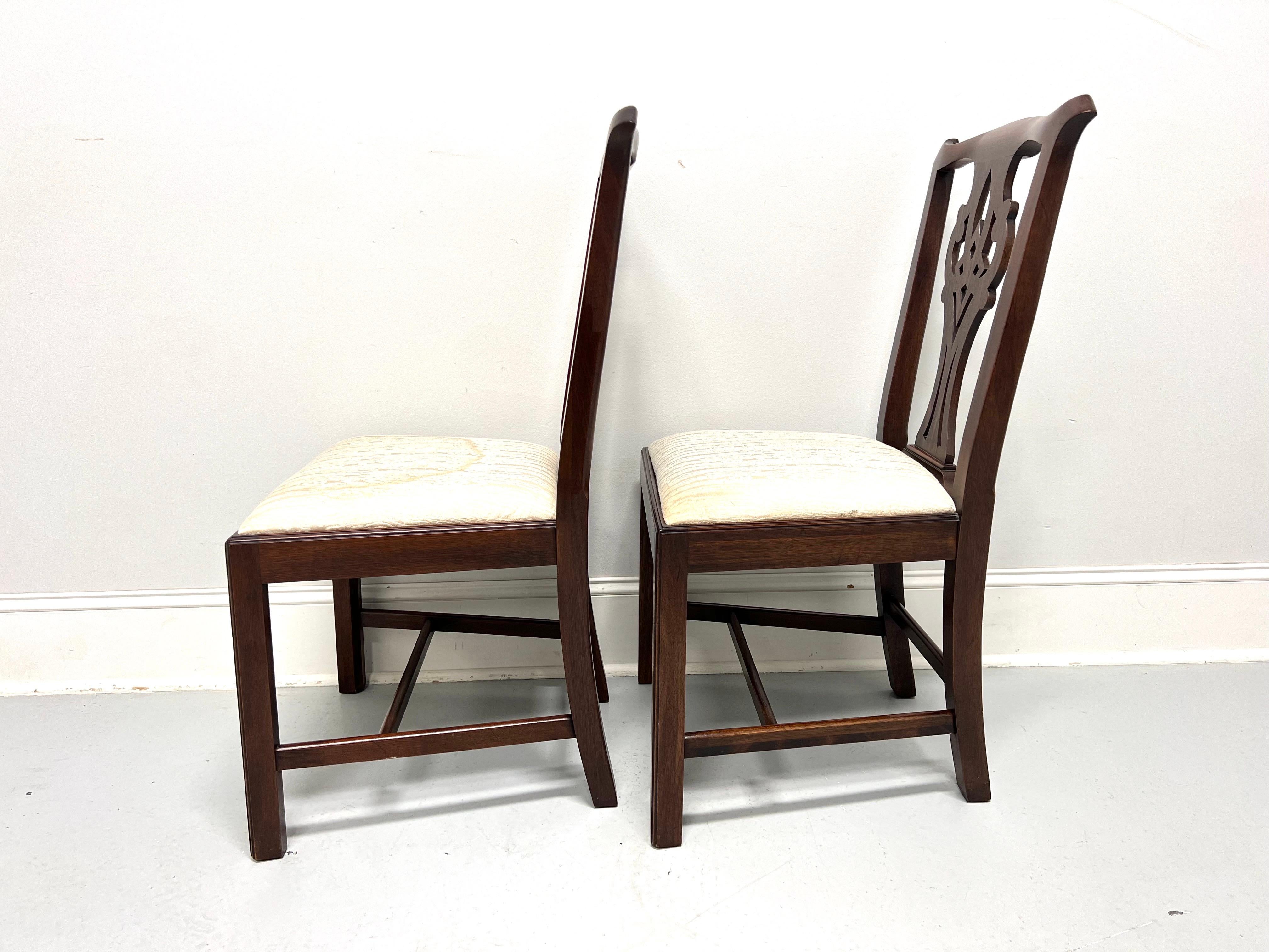 20th Century HENKEL HARRIS 101S 29 Mahogany Chippendale Dining Side Chairs - Pair A