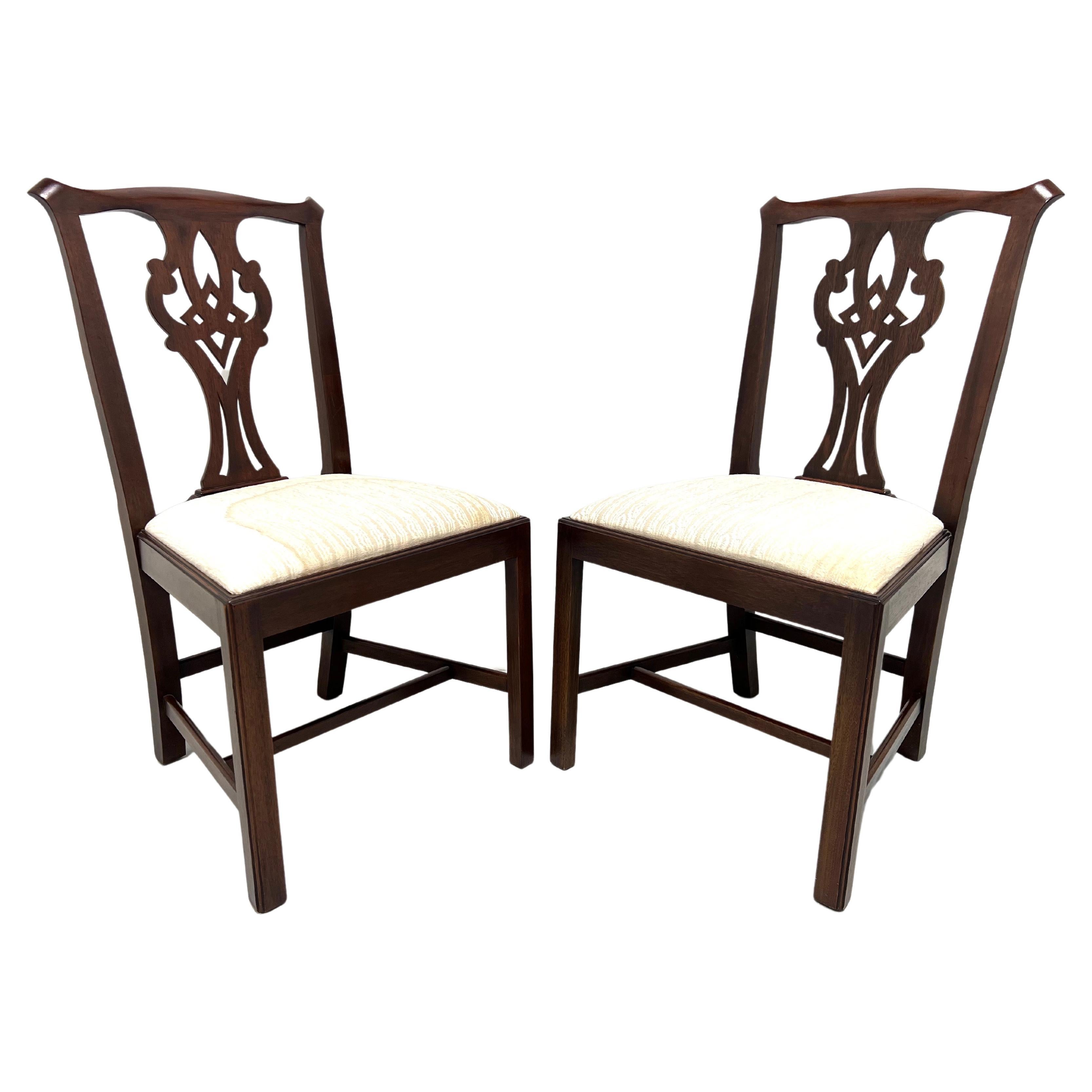 HENKEL HARRIS 101S 29 Mahogany Chippendale Dining Side Chairs - Pair A