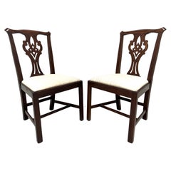 HENKEL HARRIS 101S 29 Mahogany Chippendale Dining Side Chairs - Pair B