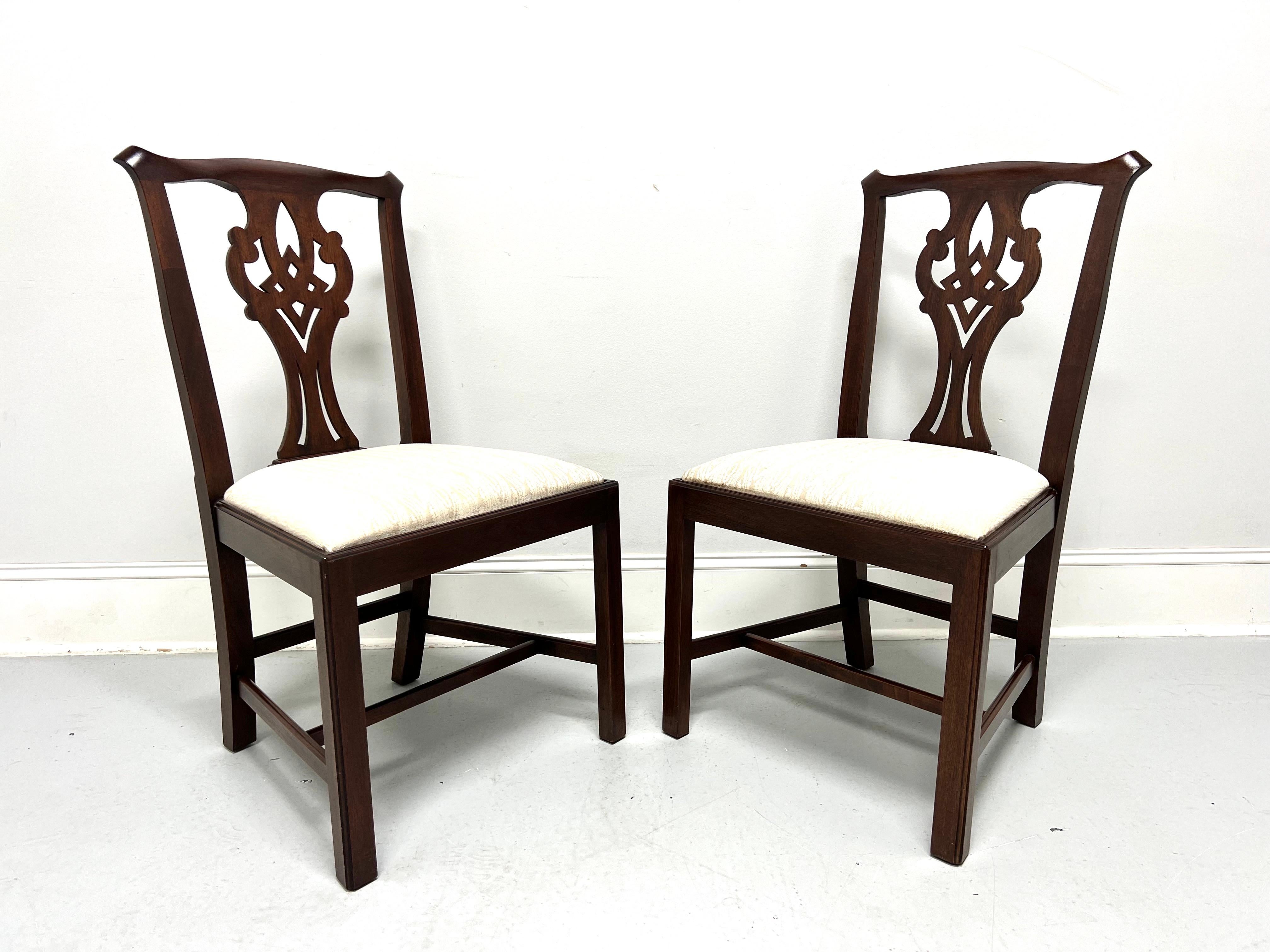HENKEL HARRIS 101S 29 Mahogany Chippendale Dining Side Chairs - Pair C 6