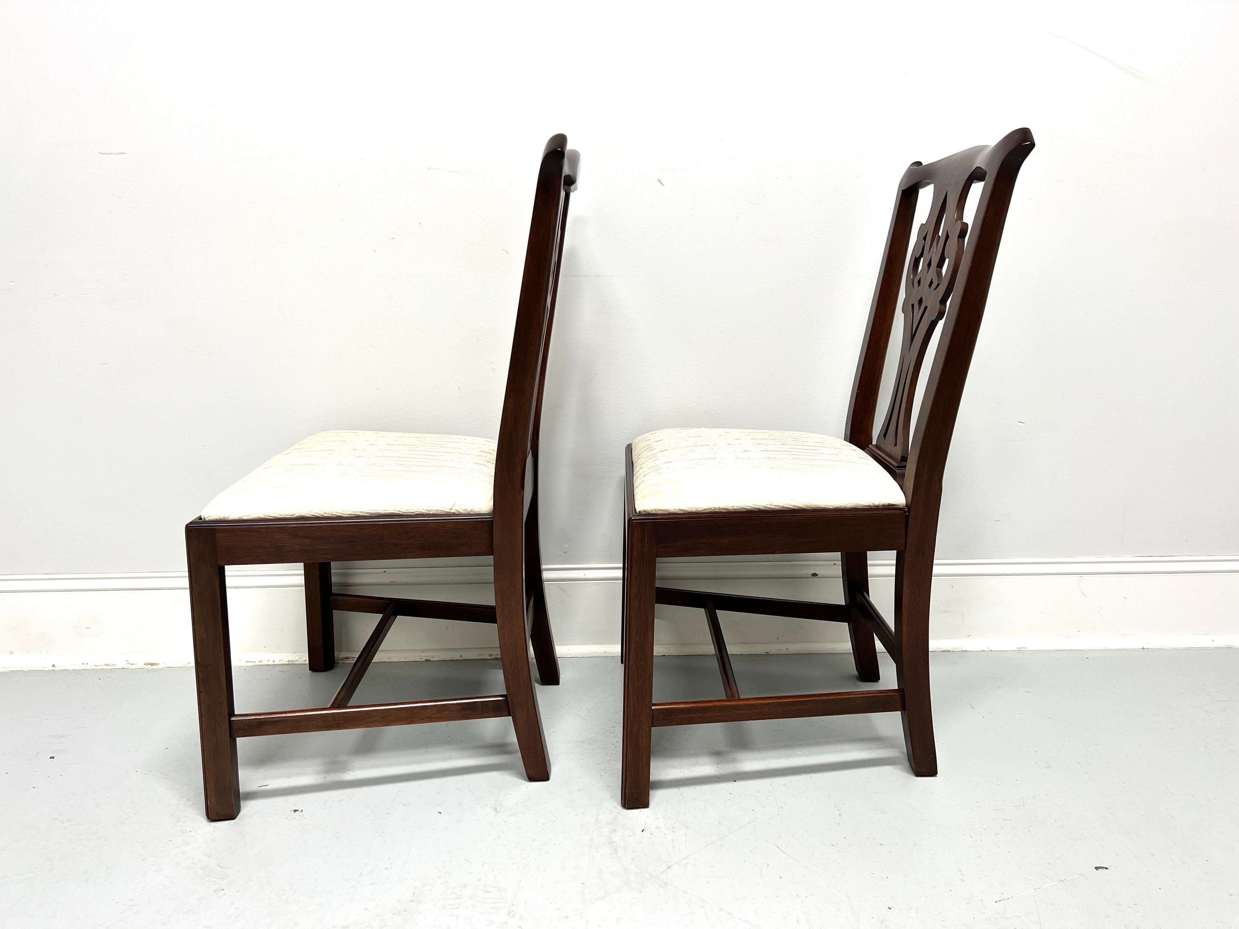 20th Century HENKEL HARRIS 101S 29 Mahogany Chippendale Dining Side Chairs - Pair C