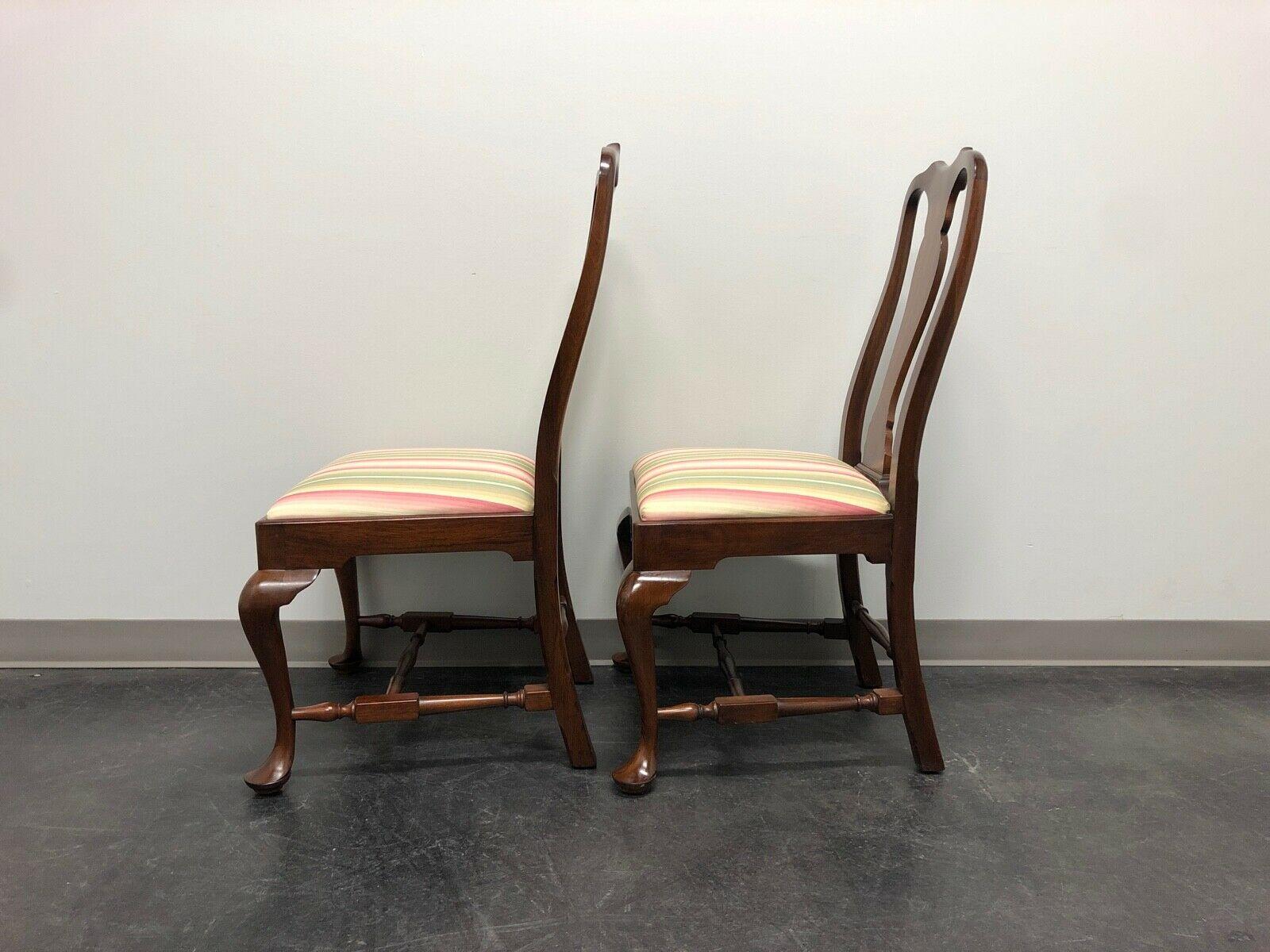 20th Century HENKEL HARRIS 104S 29 SPNEA Queen Anne Dining Side Chairs - Pair A
