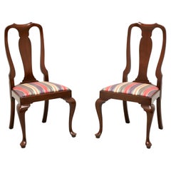HENKEL HARRIS 105S 22 Wild Black Cherry Queen Anne Dining Side Chairs - Pair A