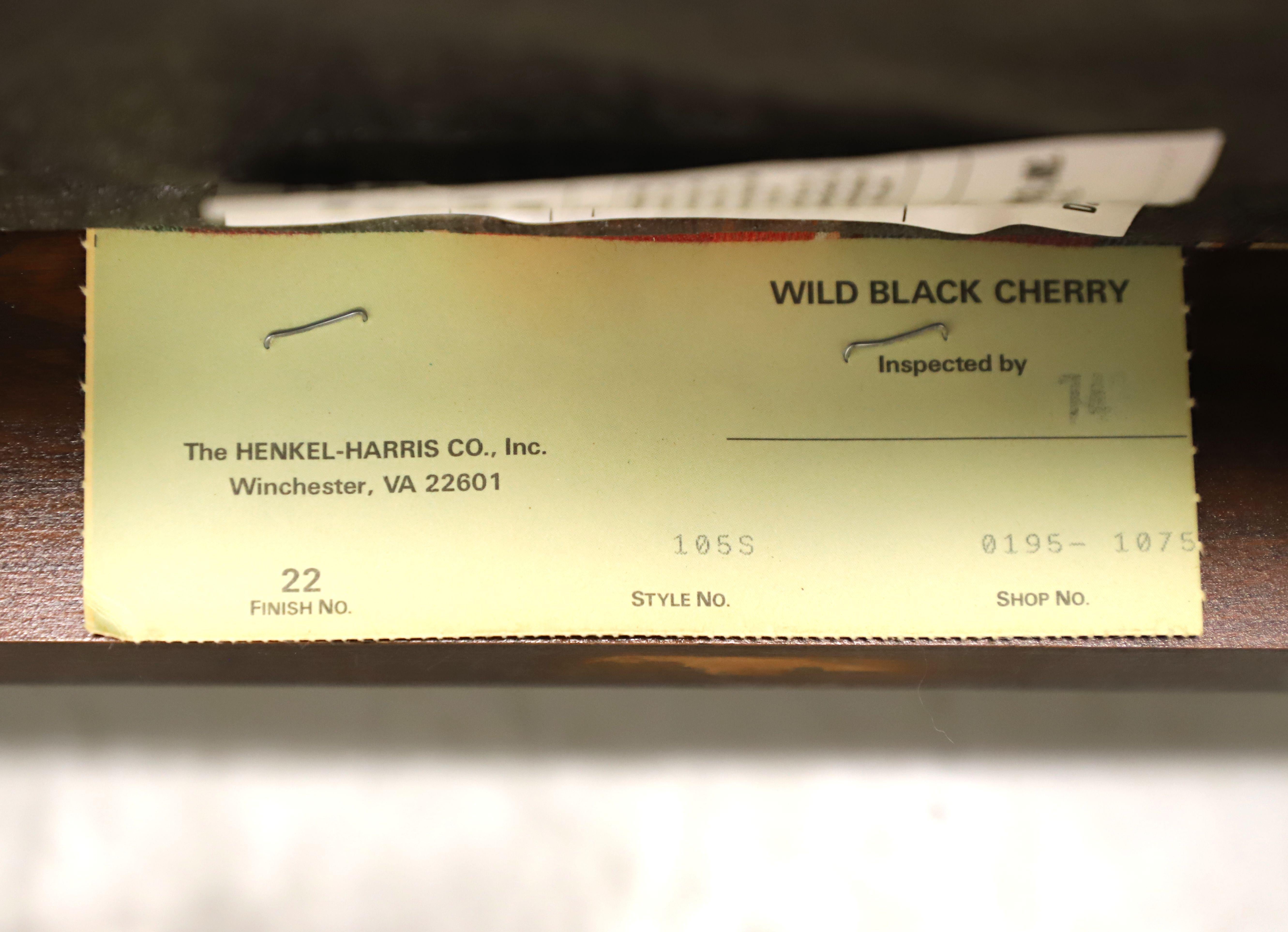 HENKEL HARRIS 105S 22 Wild Black Cherry Queen Anne Dining Side Chairs - Pair B 5