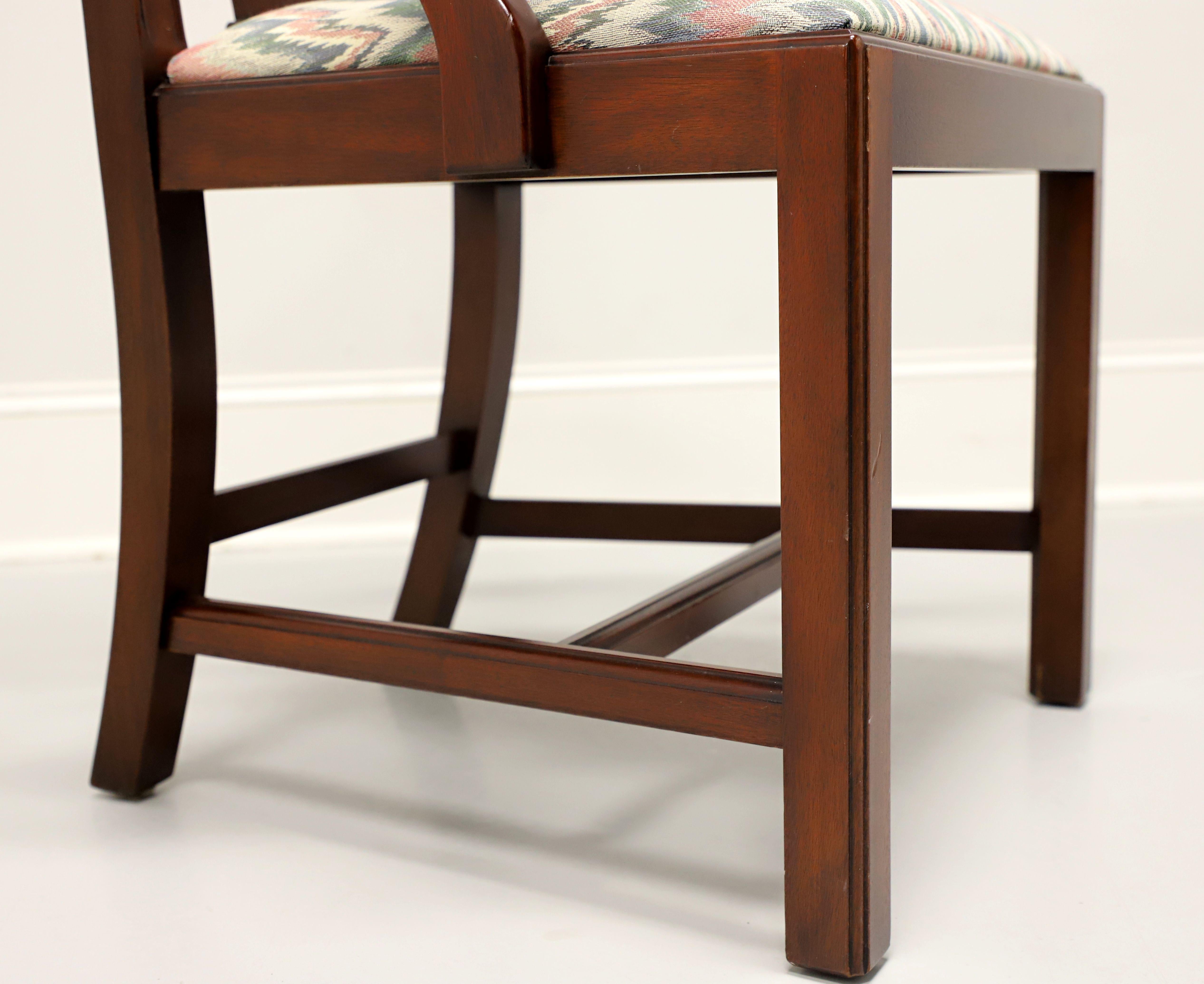 HENKEL HARRIS 107A 29 Mahogany Chippendale Dining Armchairs - Pair For Sale 3