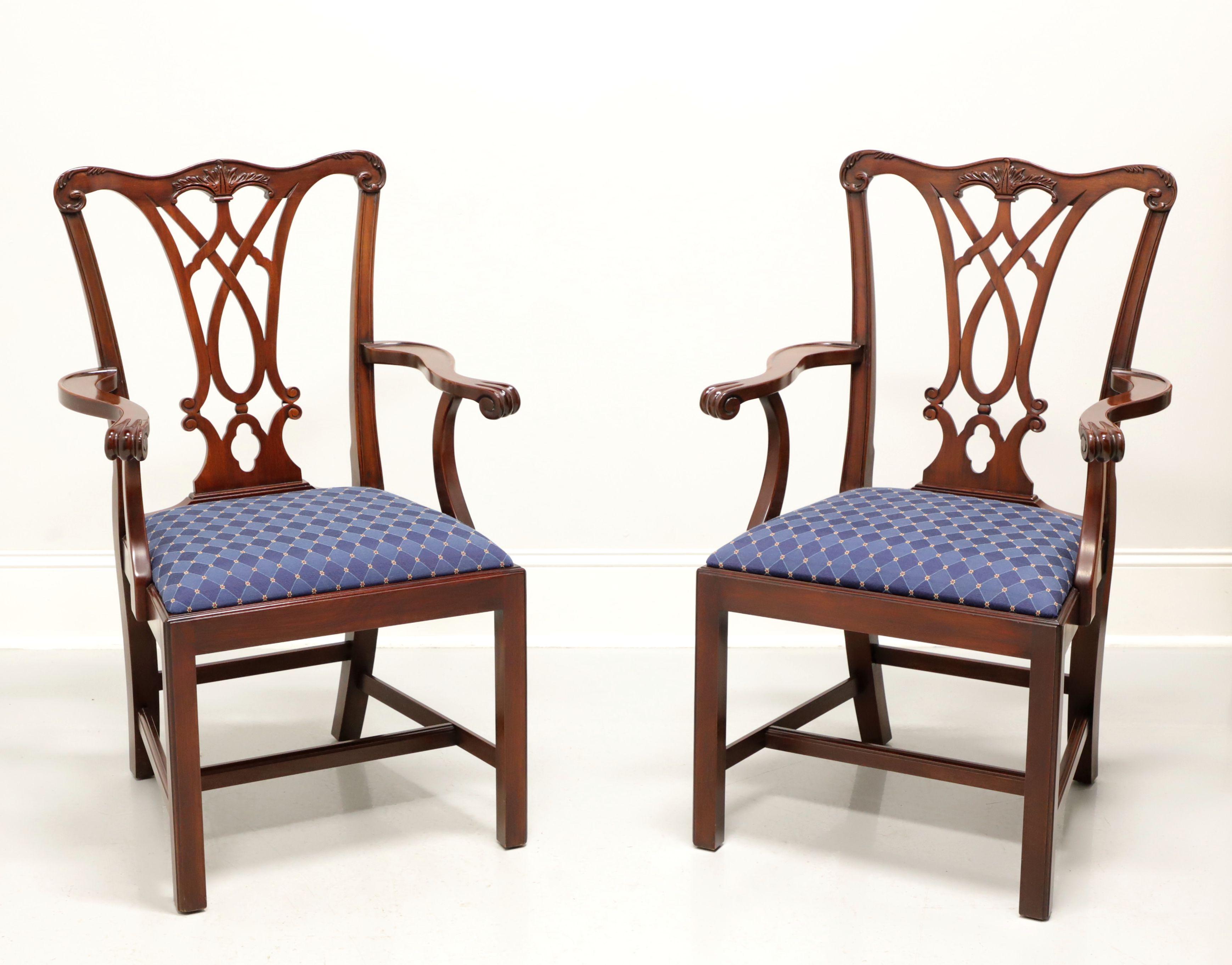 HENKEL HARRIS 107A 29 Mahogany Chippendale Dining Armchairs - Pair 7