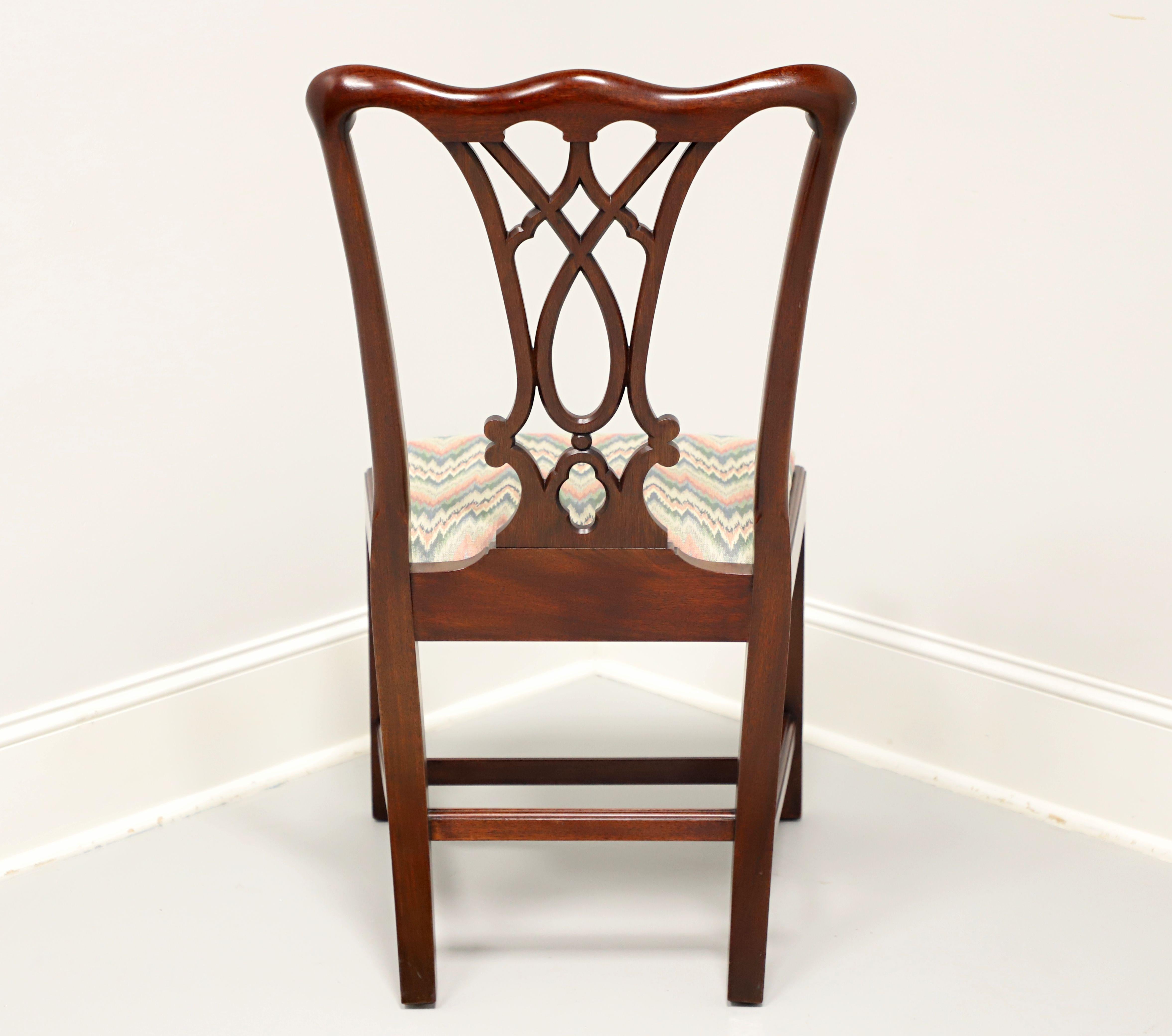 American HENKEL HARRIS 107S 29 Mahogany Chippendale Dining Side Chair