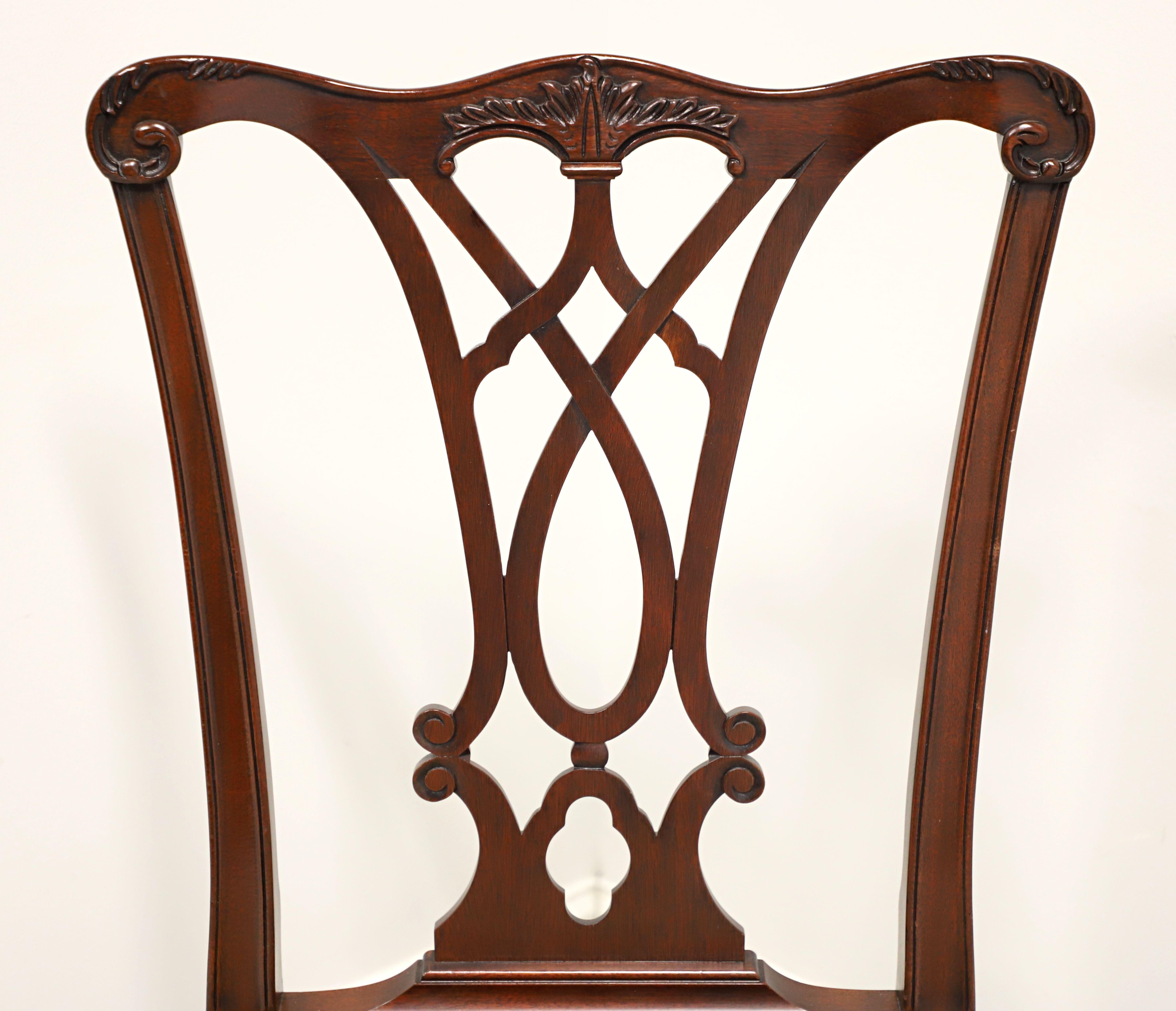 HENKEL HARRIS 107S 29 Mahogany Chippendale Dining Side Chair In Good Condition In Charlotte, NC