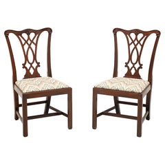 HENKEL HARRIS 107S 29 Mahogany Chippendale Dining Side Chairs - Pair A