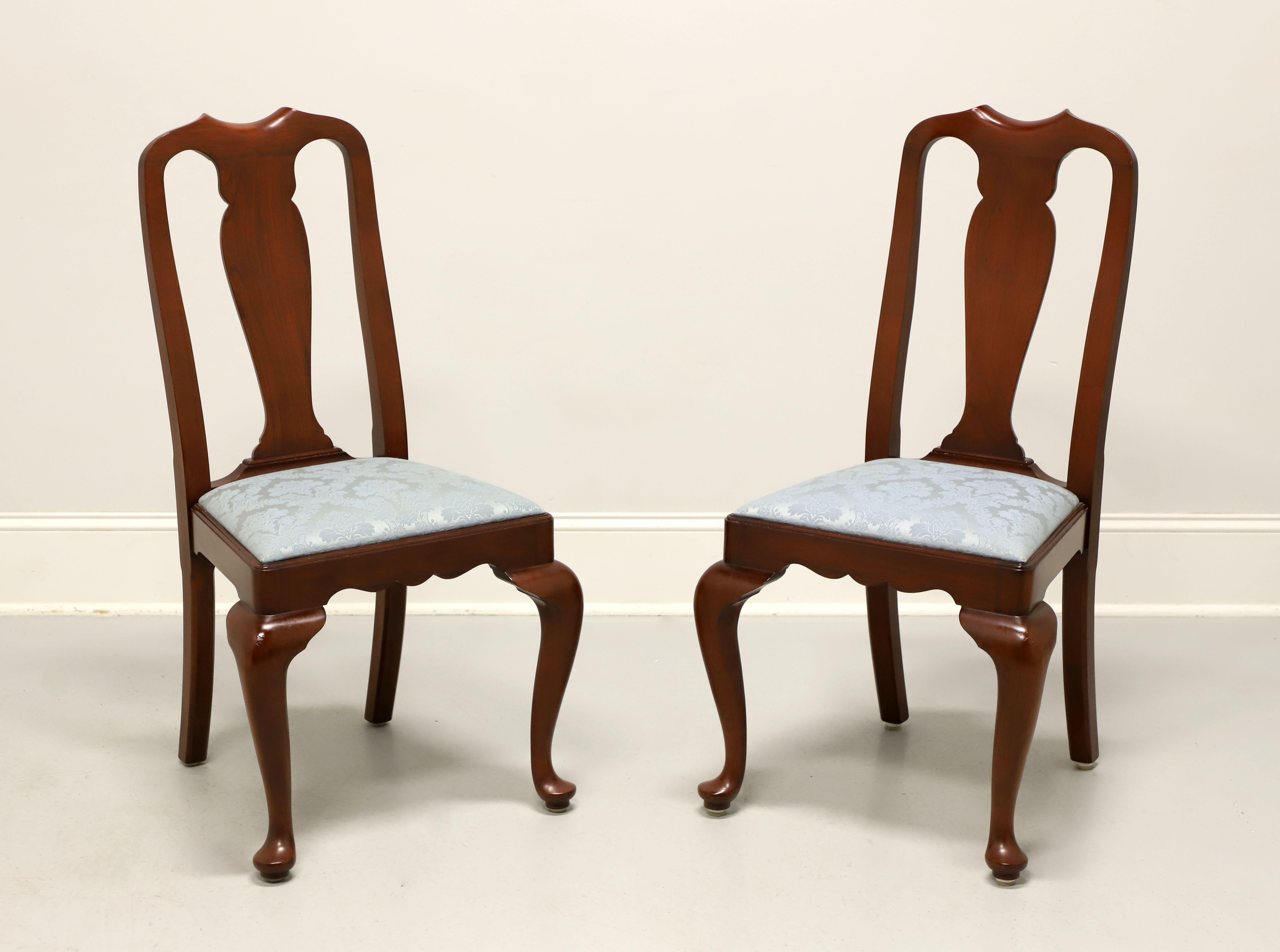 HENKEL HARRIS 109S 24 Wild Black Cherry Queen Anne Dining Side Chairs - Pair A 7