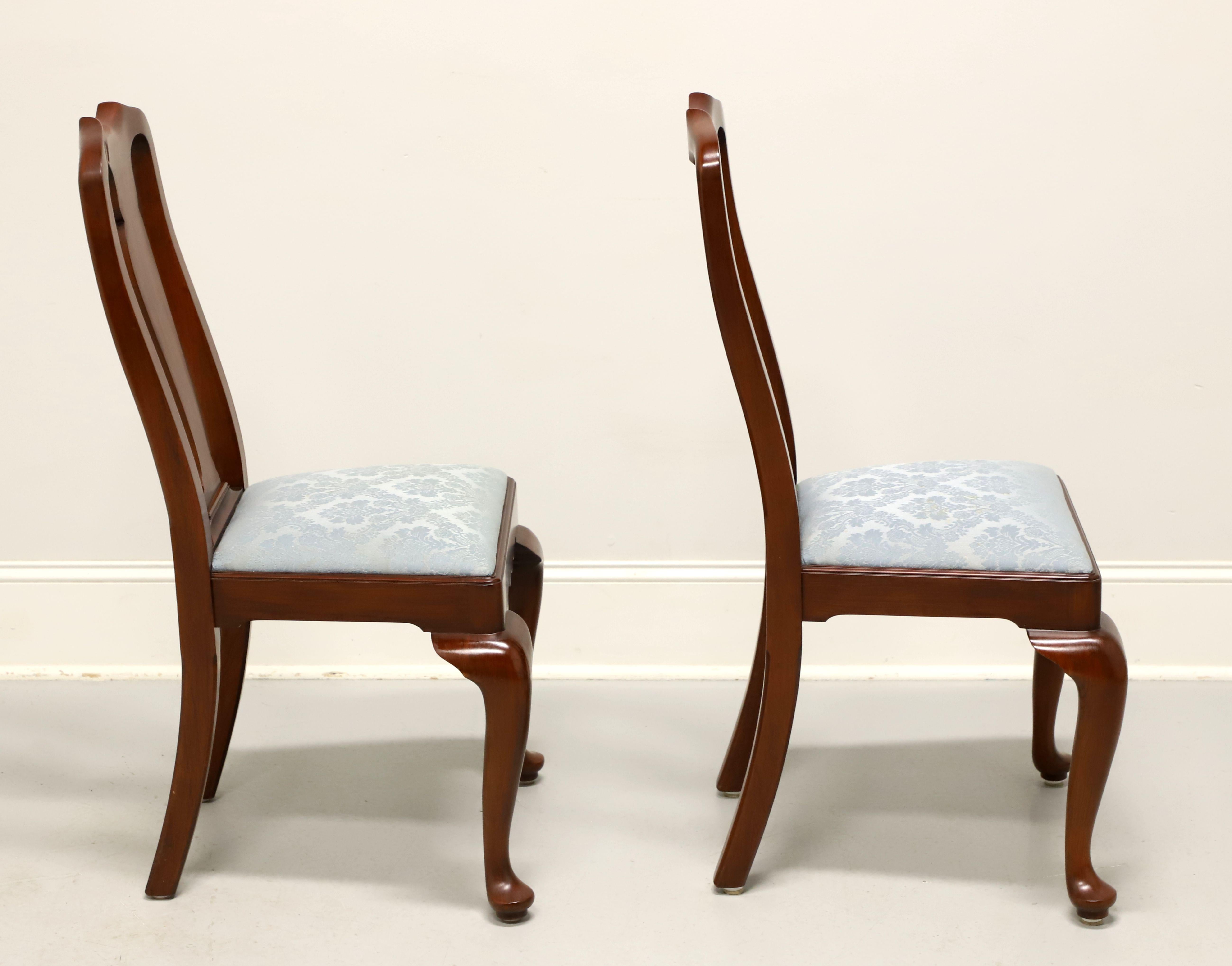 HENKEL HARRIS 109S 24 Wild Black Cherry Queen Anne Dining Side Chairs - Pair A In Good Condition In Charlotte, NC
