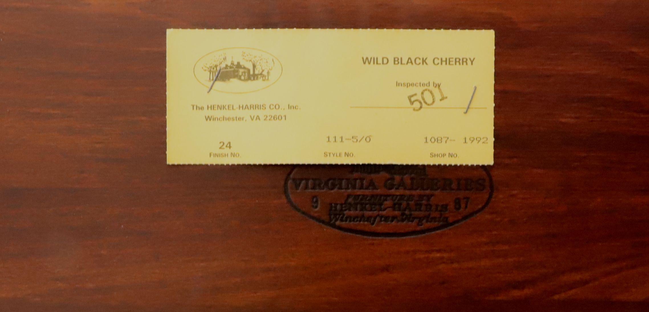 HENKEL HARRIS 111 24 Solid Wild Black Cherry Queen Poster Bed 1