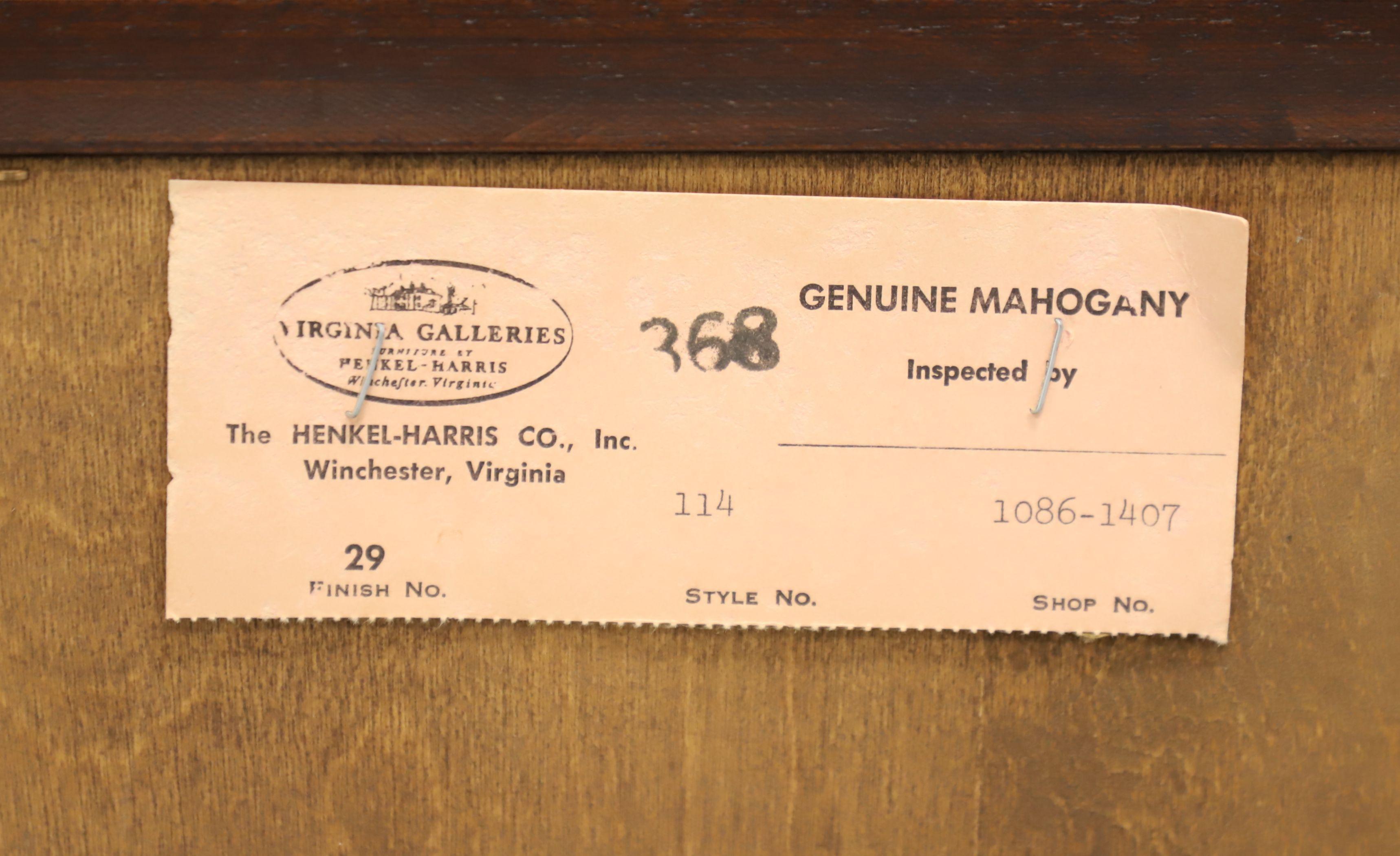 HENKEL HARRIS 114 29 Mahogany Chippendale Nightstands Bedside Cabinets - Pair For Sale 7