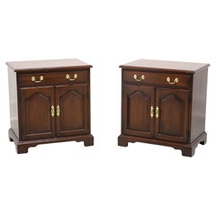 HENKEL HARRIS 114 29 Mahogany Chippendale Nightstands Bedside Cabinets - Pair